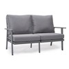 Leisuremod Walbrooke Modern 3 Piece Patio Set with Grey Aluminum Frame - 4 of 4