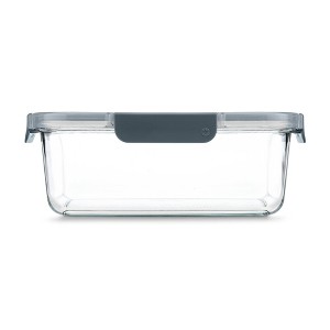 Ello Color Lock 9c Rectangle Glass Food Storage Container Platinum : Target