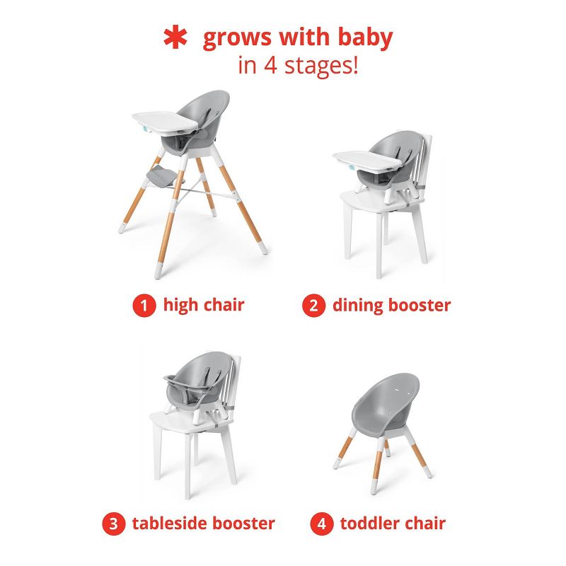 Skip Hop EON 4-in-1 High Chair - Gray/white, 3 of 12