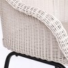 DSVIMOY Counter and Bar Stool Set of 2 Metal Wicker Design for Outdoor or Patio Use, Black and Gray, 28.74"*22.87"*17.71" - 4 of 4