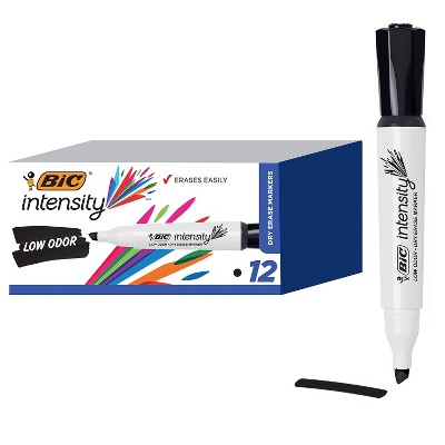 Bic Great Erase Grip Chisel Tip Dry Erase Marker Black Dozen GDEM11BK