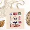 City Creek Prints London Travel Collage Canvas Tote Bag - 15x16 - Natural - 2 of 2