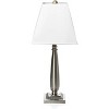 King's Brand Brushed Nickel Table Lamp with Square White Shades Set of 2 Table Lamps - 3 of 4