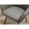 CAVINAS Modern Accent Chair with Channel Back&Flared Armrest,Sleek Accent Armchair for Living Room,Bedroom&Office,Upholstered Lounge Chair - 4 of 4