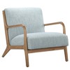 Lyngins Mid-Century Modern Accent Chair, Arm Chair with Solid Rubber Wood Frame (Elm Finish), Comfy Reading Chair/Sofa Chair for Living Room - 3 of 4