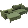 CAVINAS Couches for Living Room Pull Out Sofa Bed Corduroy Couch Foldable Convertible Sleeper Loveseat with Pillow - 2 of 4