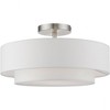 Livex Lighting Meridian 2 - Light Semi-Flush Mount in  Brushed Nickel - 4 of 4