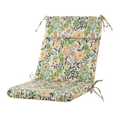 ARTPLAN Outdoor Chair Cushion,Seat & High Back Adirondack Rocking Wicker Chair Lawn Foam Cushion for Patio Furniture,45.5"x21"x3",Botanical