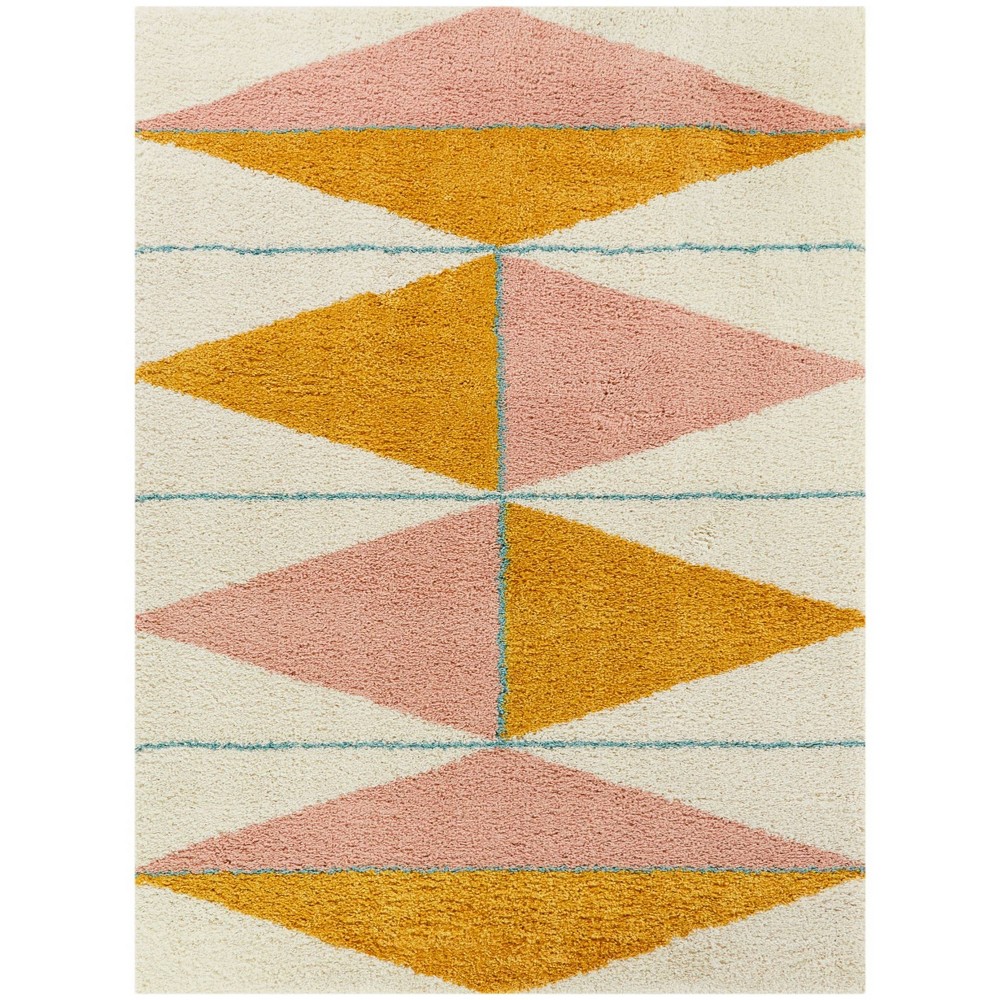 Photos - Area Rug 5'3"x7' Levine Mid-Century Modern Geometric Rug Orange - Balta Rugs