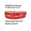 INSPIRE CHIC Women's Thin Rectangle Pin Buckle Skinny Leather Waist Belt - 3 of 4