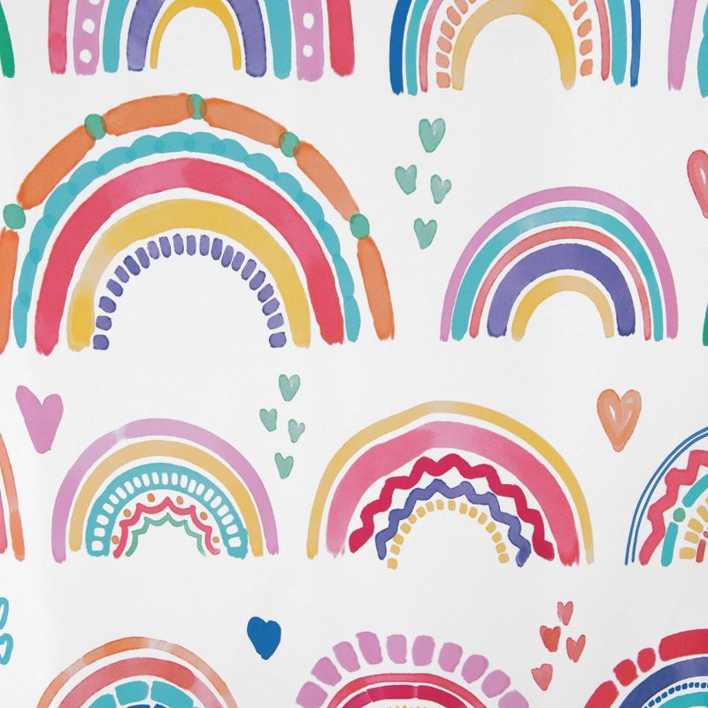 Rainbow Hearts Kids&#39; Shower Curtain - Allure Home Creations, 4 of 9