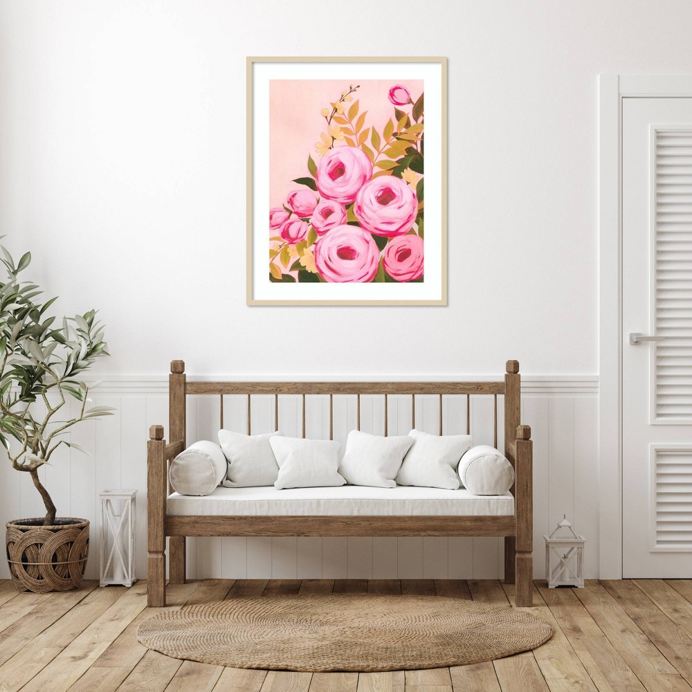 Photos - Other Decoration Amanti Art 33"x41" Vibrant Roses II by Grace Popp Wood Framed Wall Art Print
