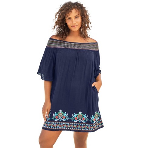 Target plus size store swim cover up