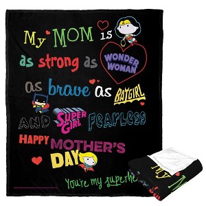 Warner Bros. Justice League Mom Is Super Silk Touch Throw Blanket 50x60 Inches - 1 of 4