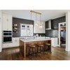 Elegant Lighting Baxter 3 Lights Brass Pendant With Frosted White Glass - 2 of 4