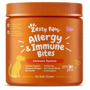 Zesty Paws Allergy Immune Soft Chews for Dogs - Salmon Flavor - 90ct - 1 of 4
