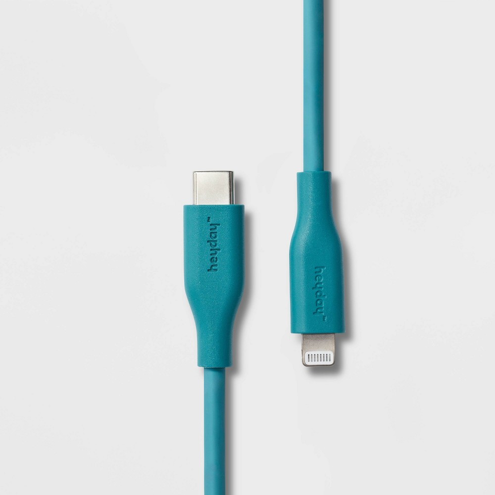 3' Lightning to USB-C Silicone Cable - heyday™ Bright Teal