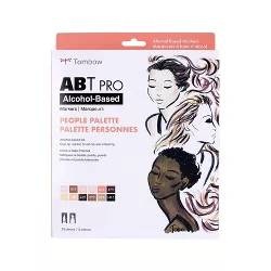 12ct ABT PRO Dual-Tip Alcohol Based Art Markers People Palette - Tombow