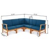 Syemin Patio Seating Sets Outdoor, Featuring Unique Design, Ideal for Chats, Perfect for Gardens, Living Spaces, Blue, 77.75"*77.75"*33" - 3 of 4
