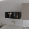 GlasFlength Decorative Storage Cabinets Accent Storage Cabinet Open shelve Wall Cabinet Wall Storage Shelf for Room, Black, 12.5"*30"*11.9" - 2 of 4