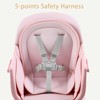 Kinder King 8 in 1 Baby High Chair, Coverts to Dining Booster Seat, Removable Tray & Double Seat Cover, Easy to Wipe - 4 of 4