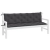vidaXL Garden Bench Cushions 2pcs Anthracite 70.9"x19.7"x2.8" Oxford Fabric - 4 of 4