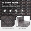 homfan 7 Piece Outdoor Patio Furniture Set, PE Rattan Conversation Sofa Set, Wicker Patio Set w/Thick Cushions & Glass Top Coffee Table - 3 of 4