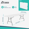 Peakform Multipurpose Banquet Fold-In-Half Table Lightweight Durable Desk with Secure Base for Indoor and Outdoor Events, 8 Foot, White - 3 of 4
