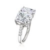 Ross-Simons 6.80 ct. t.w. CZ Toi Et Moi Ring in Sterling Silver - 3 of 4