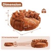 Aukfa 81.1" Cloud Couch Sleeper Sofa, Oversized Round Chaise Lounge Chair Indoor, with 19 Pillows, Upholstered Barrel Daybed for Living Room - 4 of 4