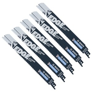 Bosch 5 Pack of 9 Inch 8/10 TPI Edge Reciprocating Saw Blades - RESM9X2-5PK - 1 of 3