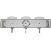 Noble Home 3-Light Bathroom 100W Vanity Light Fixture White Milk Glass Shades, Damp Rated, Satin Nickel - 3 of 4