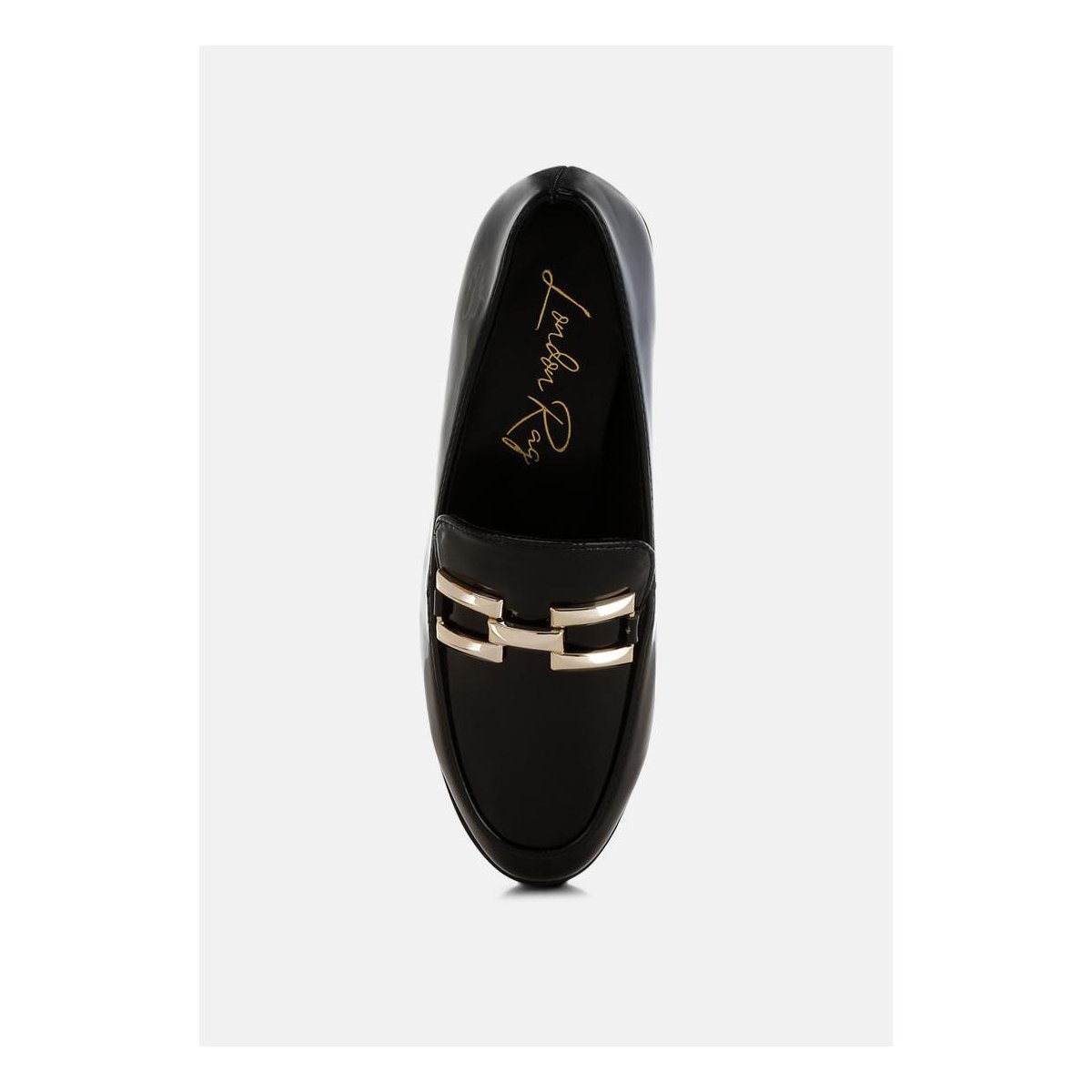Женские туфли London Rag Womens Revanta Patent Faux Leather Loafers 7 — фото 4