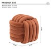 CAVINAS Chenille Knot Design Ottoman Bench, Makeup Stool Footstool, Fabric Ottoman Foot Rest, Stylish Seat for Living Room, Bedroom - 4 of 4