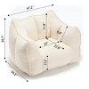 SEVOBAL Sofas Comfortable Bean Bag Chair with High-Resilience Foam Armrests for Living Room Bedroom, Beige, 47.2"*36.2"*30.7" - 2 of 4