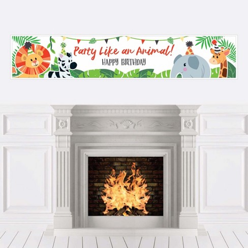 Jungle Theme Birthday Banner Jungle Party Decorations 