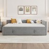 TiramisuBest Full Size Upholstered L-Shaped Upholstered Daybed with Twin Size Pop Up Trundle and USB ports - 3 of 4