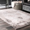 nuLOOM 2'x3' Solid Woven Area Rug Sterling Gray: Handmade Vintage Persian Style, Low Pile, Cotton & Polyester - 3 of 3