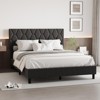 Bed Frame with Upholstered Headboard - Heavy-Duty Platform Bed Frame with Strong Wood Slats, No Box Spring Needed, Noise Free, Easy Assembly - 2 of 4