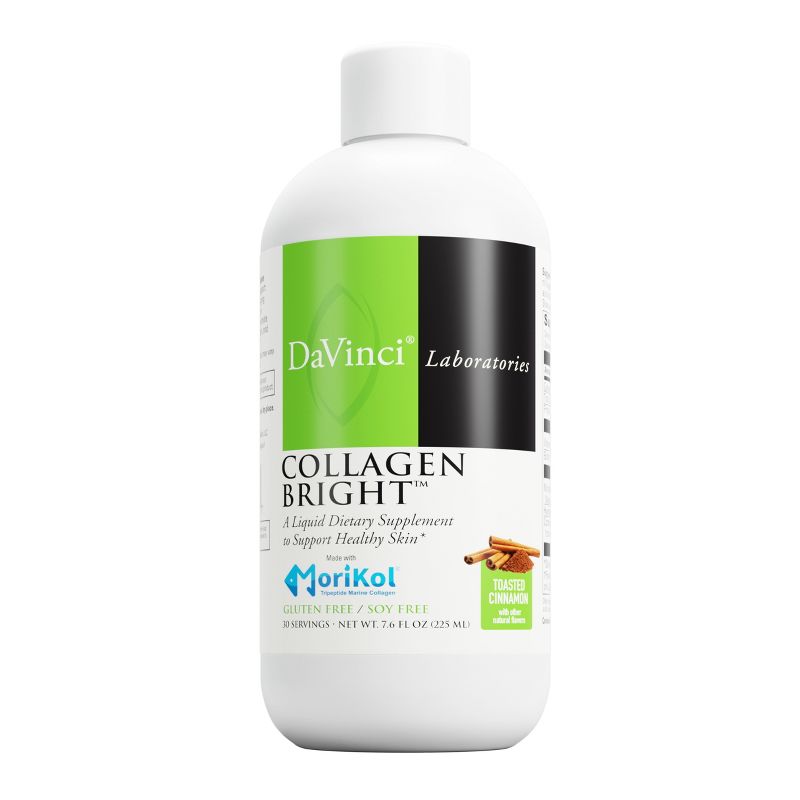DaVinci Labs - Collagen Bright - Dietary Supplement to Support Healthy Skin - Gluten Free, Soy Free - Toasted Cinnamon - 30 Servings, 7.6 Fl Oz, 1 of 7