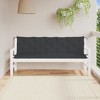 vidaXL Garden Bench Cushions 2 pcs Black - Oxford Fabric Water-Resistant Pads for Patio/Garden/Living Room, 70.9"x19.7"x2.8" - 2 of 4