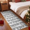 Christmas Area Rug, Reindeer Print Washable Soft Carpet with Non Slip Backing, Low Pile Stain Resistant Floor Mat for Living Room, Bedroom - 2 of 4