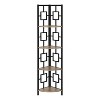 Monarch Specialties Bookshelf Bookcase Etagere Corner 4 Tier 62InchH Office Bedroom Metal Laminate Brown Black Contemporary Modern - 2 of 4