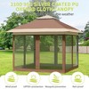 Pop Up Gazebo, Outdoor Canopy Tent with Mosquito Netting, Pop Up Canopy Tent with Curtains/Adjustable Height/Wheeled Carrying Bag - 2 of 4