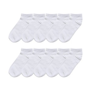 Allegra K Women's Athletic Low Cut Stretch Cuffs Soft Ankle Socks 10 Pairs - 1 of 4