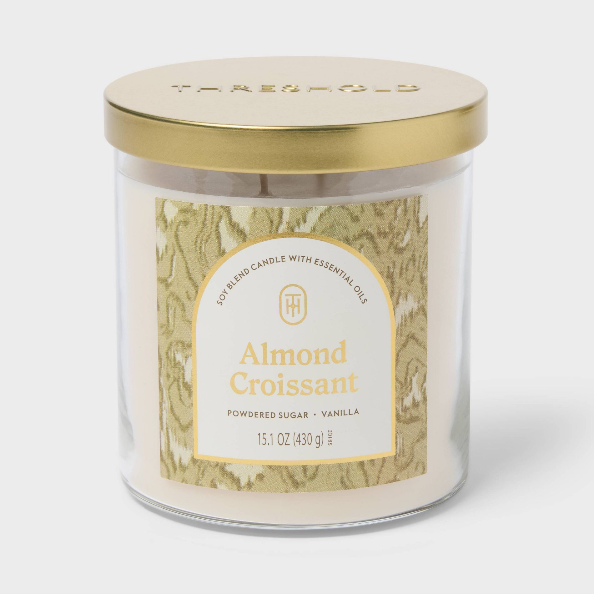 2 Wick 15.1oz Lidded Jar Candle Almond Croissant - Threshold™
