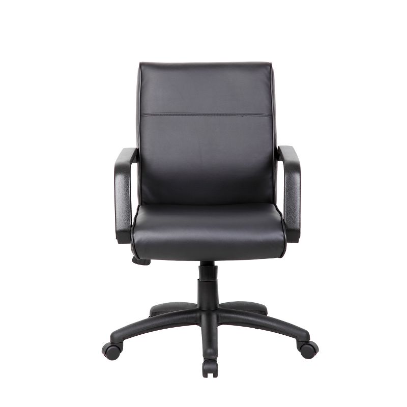 Mid Back Executive Chair in Leatherplus - Black - Boss, 6 of 9