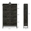TIRAMISUBEST Narrow Shoe Cabinet - 2-Drawer Grey MDF w/Metal Handles (51"W x 45"H) - 4 of 4