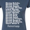 Women's - Forrest Gump - Bubbas Shrimp List Juniors Fitted Graphic T-Shirt - 2 of 3
