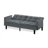 Sapphtopaz Convertible Couches for Living Room 3-Seater Velvet Upholstered Tufted Sofa with Adjustable Backrest & Plastic Legs Sofa for Bedroom - 2 of 4